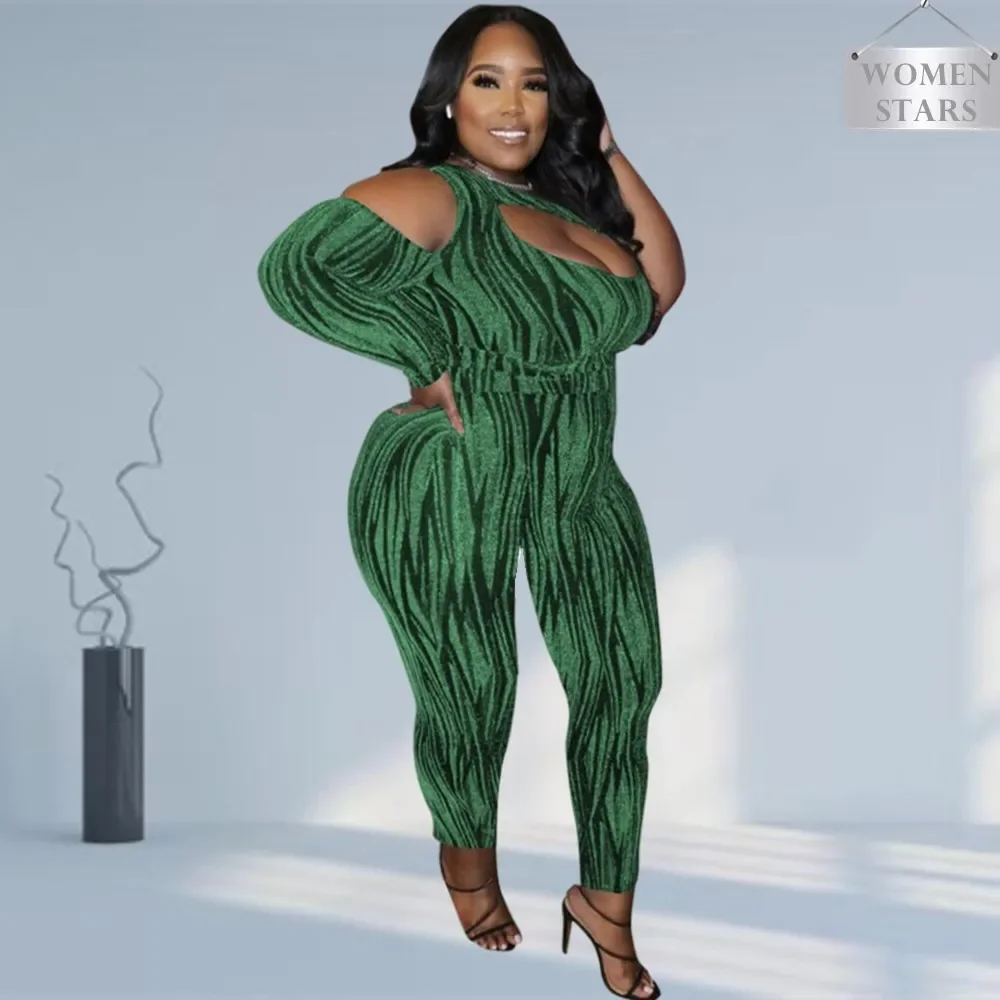Sexy Jumpsuits Plus Size Women Clothing Single Long Sleeve Hollow Out Club Outfits Bodycon Stretch Wholesale Drop Shipping
Sexy Jumpsuits Plus Size Women Clothing Single Long Sleeve Hollow Out Club Outfits Bodycon Stretch Wholesale Drop Shipping