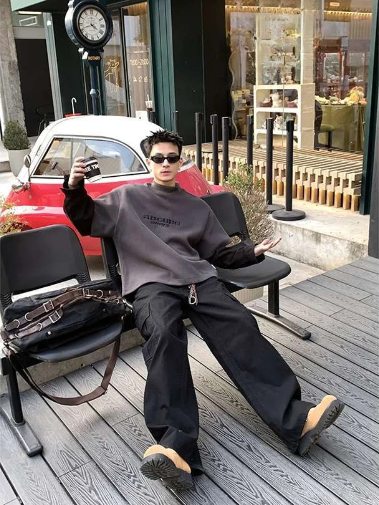 Серые толстовки с алфавитом в ленивом стиле для мужчин, корейские дизайнерские новинки и винтажные забавные S 90-х годов, роскошные предложения одежды, мужской пуловер
Серые толстовки с алфавитом в ленивом стиле для мужчин, корейские дизайнерские новинки и винтажные забавные S 90-х годов, роскошные предложения одежды, мужской пуловер