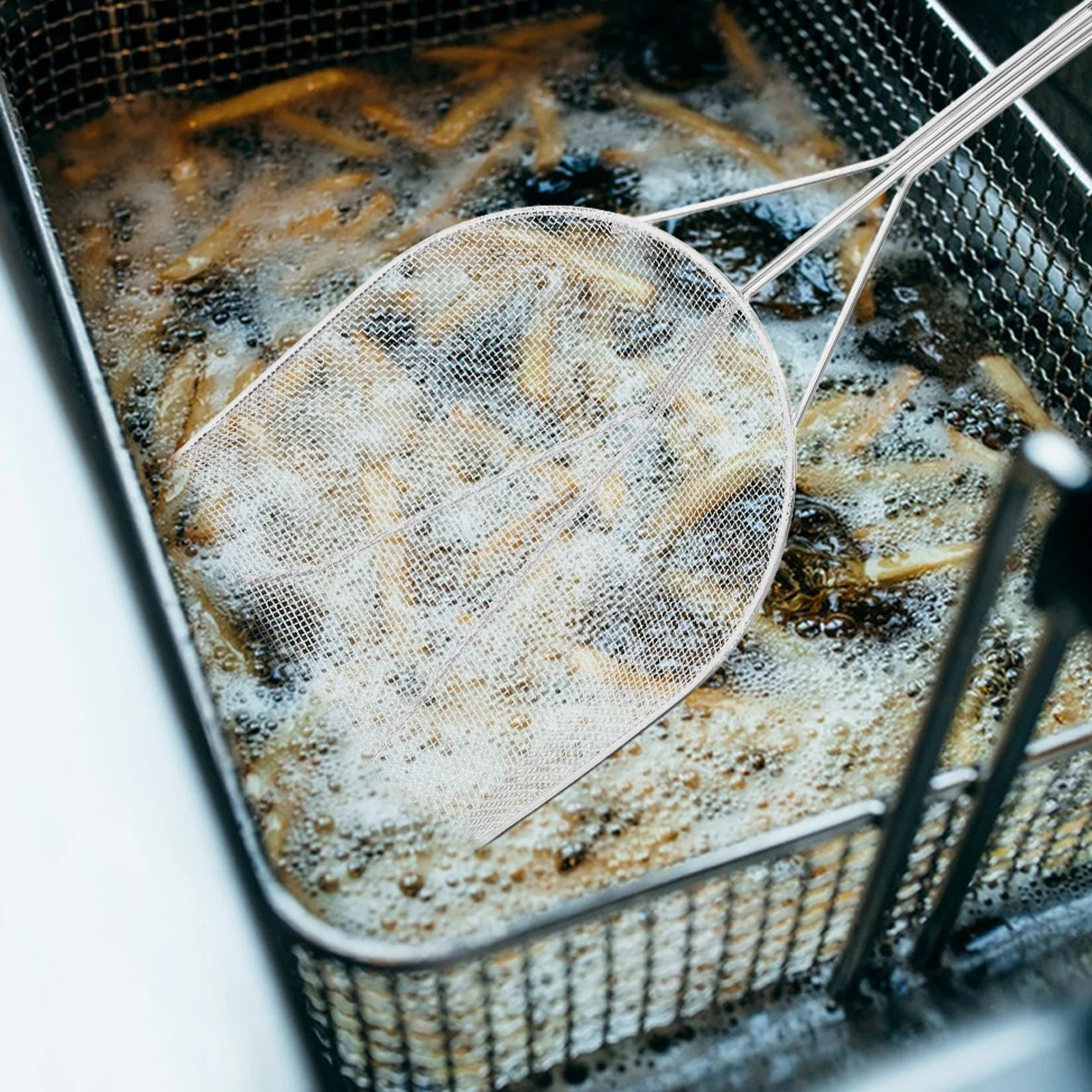 Stainless Steel Oil Residue Colander 2mm Mesh Hole Long Handle Strainer Skimmer Frying Oil Grease Separator for Chicken French
Stainless Steel Oil Residue Colander 2mm Mesh Hole Long Handle Strainer Skimmer Frying Oil Grease Separator for Chicken French