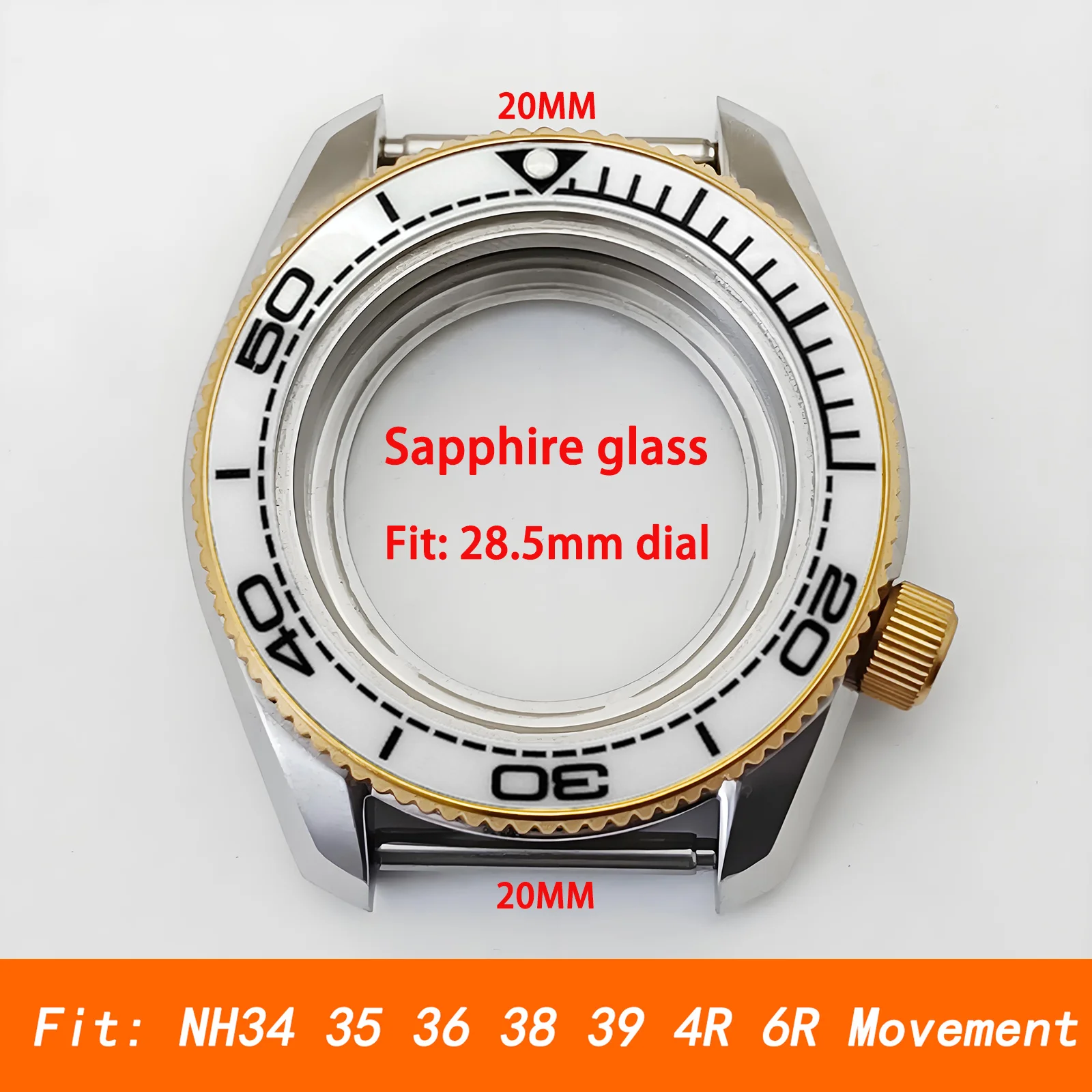 Mod SPB185 187 Case NH35 Case Ceramic Inset Sapphire Crystal Glass Gold Bezel Stainless Steel Watch Case
Mod SPB185 187 Case NH35 Case Ceramic Inset Sapphire Crystal Glass Gold Bezel Stainless Steel Watch Case