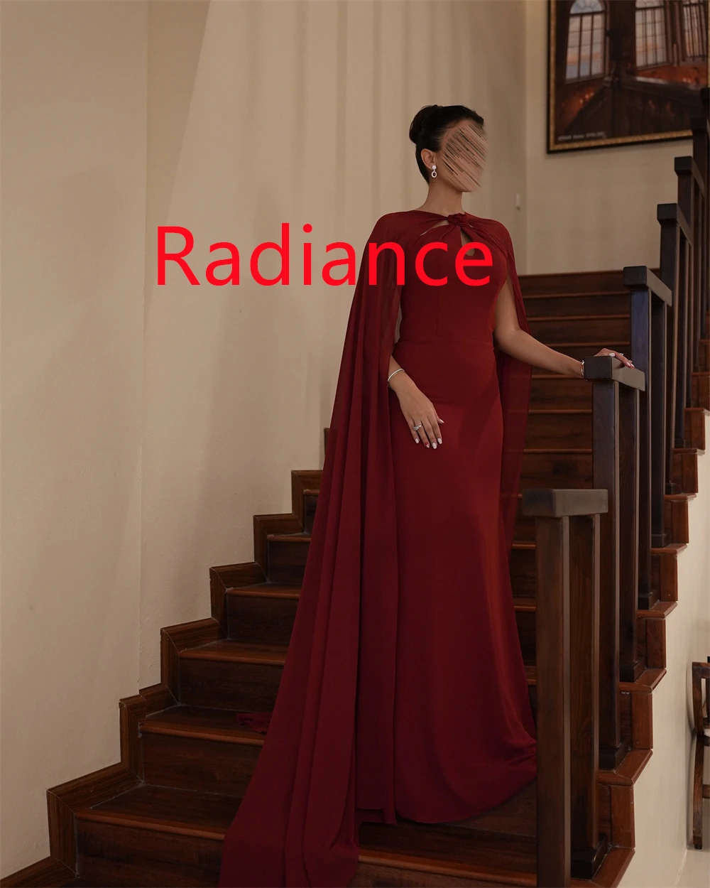 Customized Exquisite Burgundy Chiffon Evening Dress Temperament Crew Neck Shawl Sleeveless Flowers Special Occasion Gowns
Customized Exquisite Burgundy Chiffon Evening Dress Temperament Crew Neck Shawl Sleeveless Flowers Special Occasion Gowns