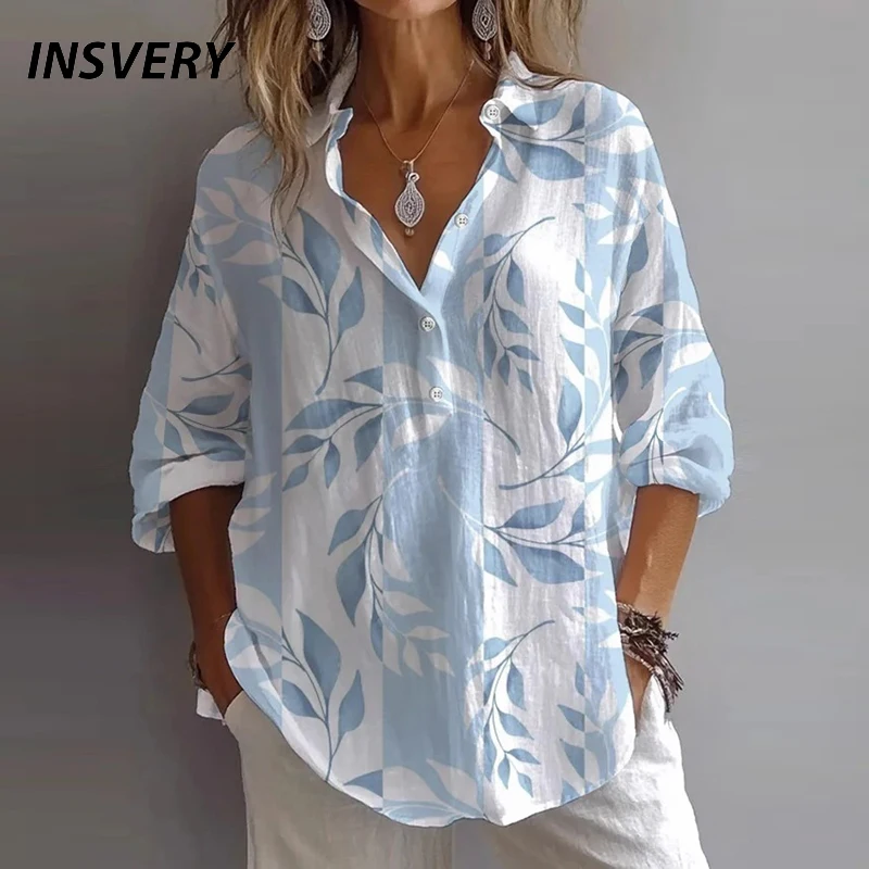 Fashion Women Long Sleeve Blouses Spring Autumn Pattern Printed Button Shirt Women Casual Tee Loose Tops 2025
Fashion Women Long Sleeve Blouses Spring Autumn Pattern Printed Button Shirt Women Casual Tee Loose Tops 2025