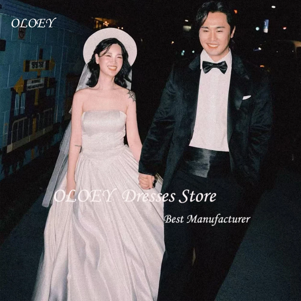 OLOEY Elegant Strapless Korea Wedding Dresses Satin A Line Bride Photos Shoot Floor-Length Strapless Party Gowns Customized
OLOEY Elegant Strapless Korea Wedding Dresses Satin A Line Bride Photos Shoot Floor-Length Strapless Party Gowns Customized