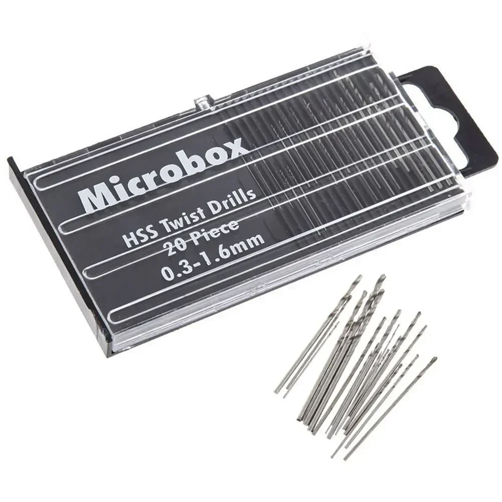 20Pcs/Set 0.3mm-1.6mm Mini HSS Spiral Drill Bit Set Drill Bits Craft Hobby Set Precision Crafts Jewellery Watch Hand Tools
20Pcs/Set 0.3mm-1.6mm Mini HSS Spiral Drill Bit Set Drill Bits Craft Hobby Set Precision Crafts Jewellery Watch Hand Tools