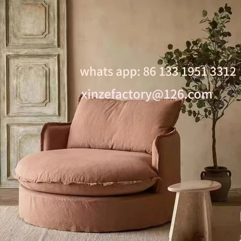 Customizable retro wabi wind cotton and linen old bed and breakfast fully dismantled and washed round sofa chair
Customizable retro wabi wind cotton and linen old bed and breakfast fully dismantled and washed round sofa chair