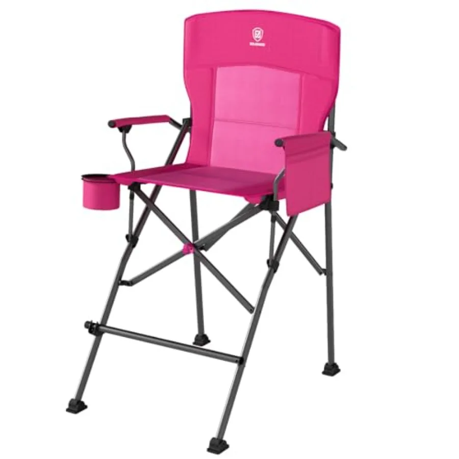 Tall Camping Directors Chair with Cup Holder 31", Bar Height Folding Chair for Camping, Sports with Carry Bag, Mesh Pockets and
Tall Camping Directors Chair with Cup Holder 31", Bar Height Folding Chair for Camping, Sports with Carry Bag, Mesh Pockets and