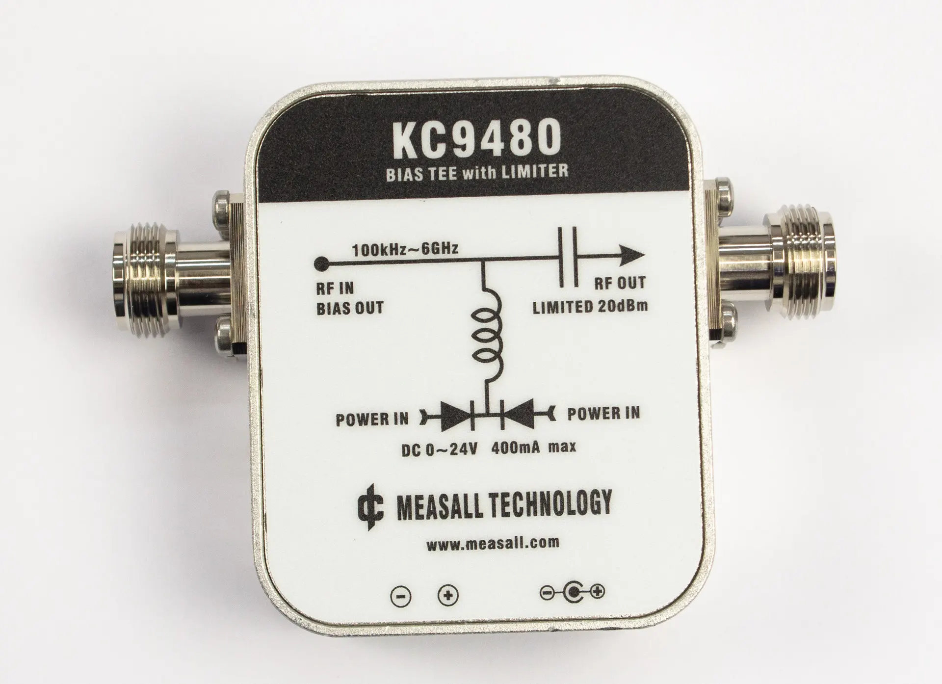 DC Biaser Biased Straight Feeder Power Supply KC9480 Limiting DC Blocking 1MHz-6GHz Antenna Amplifier Matching
DC Biaser Biased Straight Feeder Power Supply KC9480 Limiting DC Blocking 1MHz-6GHz Antenna Amplifier Matching