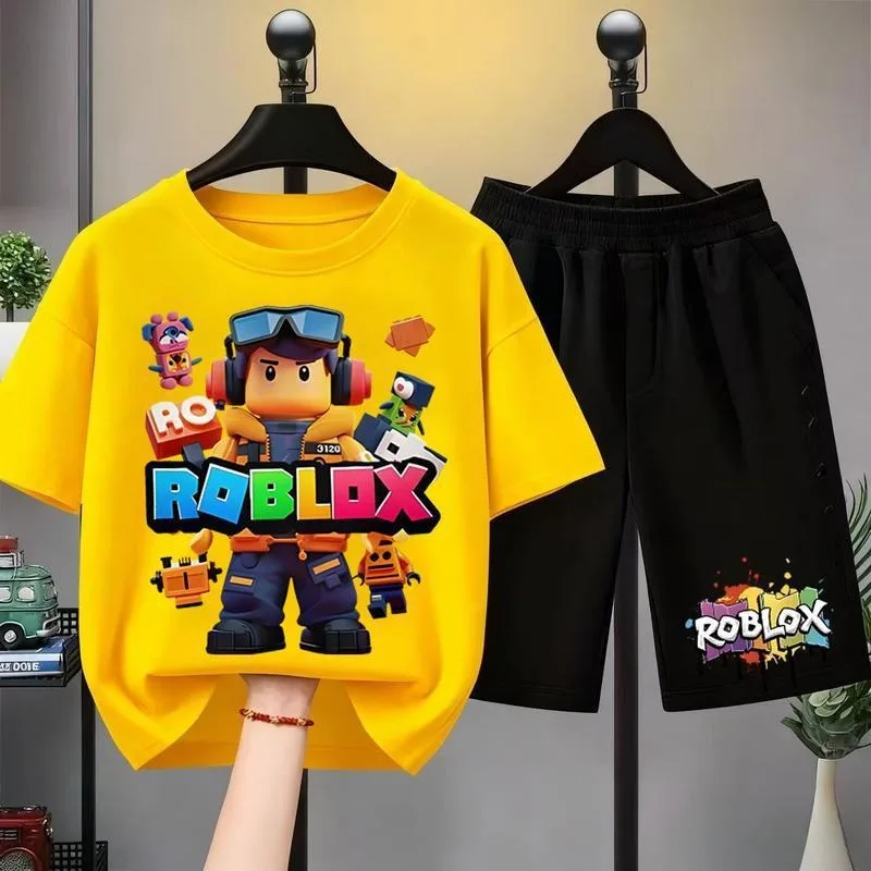 Roblox Short Sleeve Two-Piece Set New Summer Style for Middle & Big Printed All-Match Thin Shorts Casual Outfit
Roblox Short Sleeve Two-Piece Set New Summer Style for Middle & Big Printed All-Match Thin Shorts Casual Outfit