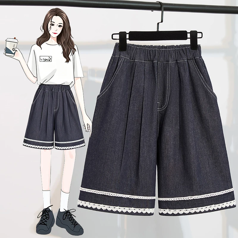 Ladies plus Size Casual Harem Pants Thin Five-Point Jeans Fashionable Summer New Korean Style High Waist Straight Leg Trousers
Ladies plus Size Casual Harem Pants Thin Five-Point Jeans Fashionable Summer New Korean Style High Waist Straight Leg Trousers