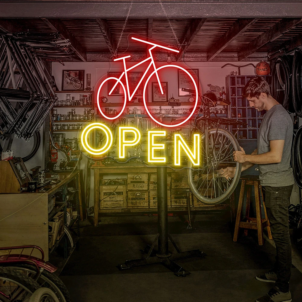 Bike Open Neon Sign Bicycle LED Neon Light Custom Name Sign for Bike Shop Open Neon Lights Opening Gift Bike Shop Wall Decor
Bike Open Neon Sign Bicycle LED Neon Light Custom Name Sign for Bike Shop Open Neon Lights Opening Gift Bike Shop Wall Decor