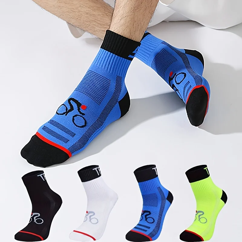 Профессиональные велосипедные носки, дышащие, впитывающие пот, противоударные носки для марафонского бега, эластичные быстросохнущие мужские футбольные спортивные носки
Профессиональные велосипедные носки, дышащие, впитывающие пот, противоударные носки для марафонского бега, эластичные быстросохнущие мужские футбольные спортивные носки