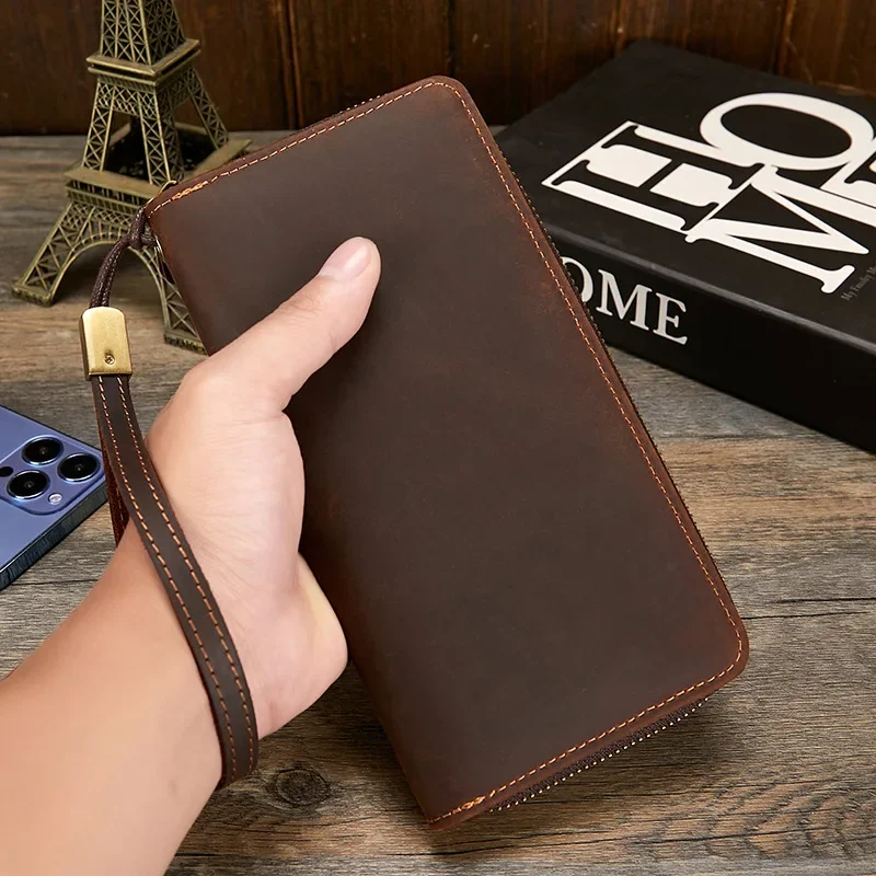 2025 New Vintage Business Men's Long Wallets Natural Real Leather Male Cow Genuine Leather Cash Purses Clutch Men Card Holders
2025 New Vintage Business Men's Long Wallets Natural Real Leather Male Cow Genuine Leather Cash Purses Clutch Men Card Holders