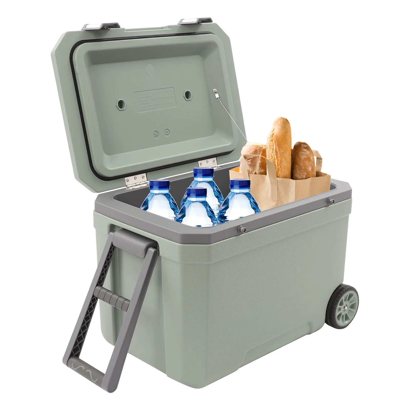 Insulated Portable Cooler Outdoor Picnic Travel 45L Ice Retention With Handle Wheels Dual Use Hot Cold
Insulated Portable Cooler Outdoor Picnic Travel 45L Ice Retention With Handle Wheels Dual Use Hot Cold