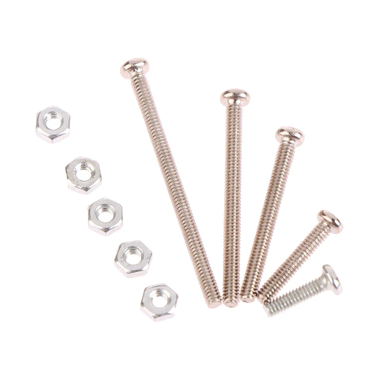 10pcs 4WD Guide Wheel Screw Nut Set M2 8/12/20/25/30mm Nickel-plated Cross Head Disc Head Machine Tooth Screw RC Accessories
10pcs 4WD Guide Wheel Screw Nut Set M2 8/12/20/25/30mm Nickel-plated Cross Head Disc Head Machine Tooth Screw RC Accessories