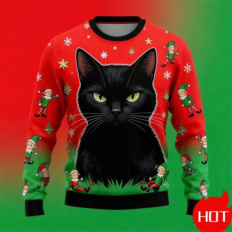 Black Cat Graphic Ugly Christmas Sweater Men Women Holiday Sweatshirt Pullover Xmas Santa 2026 Hot Sale Top Crewneck Long Sleeve
Black Cat Graphic Ugly Christmas Sweater Men Women Holiday Sweatshirt Pullover Xmas Santa 2026 Hot Sale Top Crewneck Long Sleeve