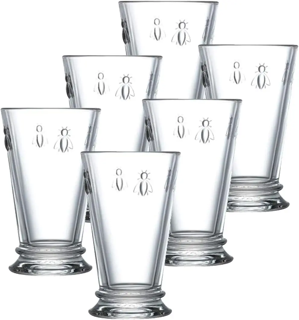 Old Fashioned Tumbler Glasses Set of 6 – 11.5 oz Clear Drinking Glasses with Bee Emblem, Dishwasher Safe
Old Fashioned Tumbler Glasses Set of 6 – 11.5 oz Clear Drinking Glasses with Bee Emblem, Dishwasher Safe