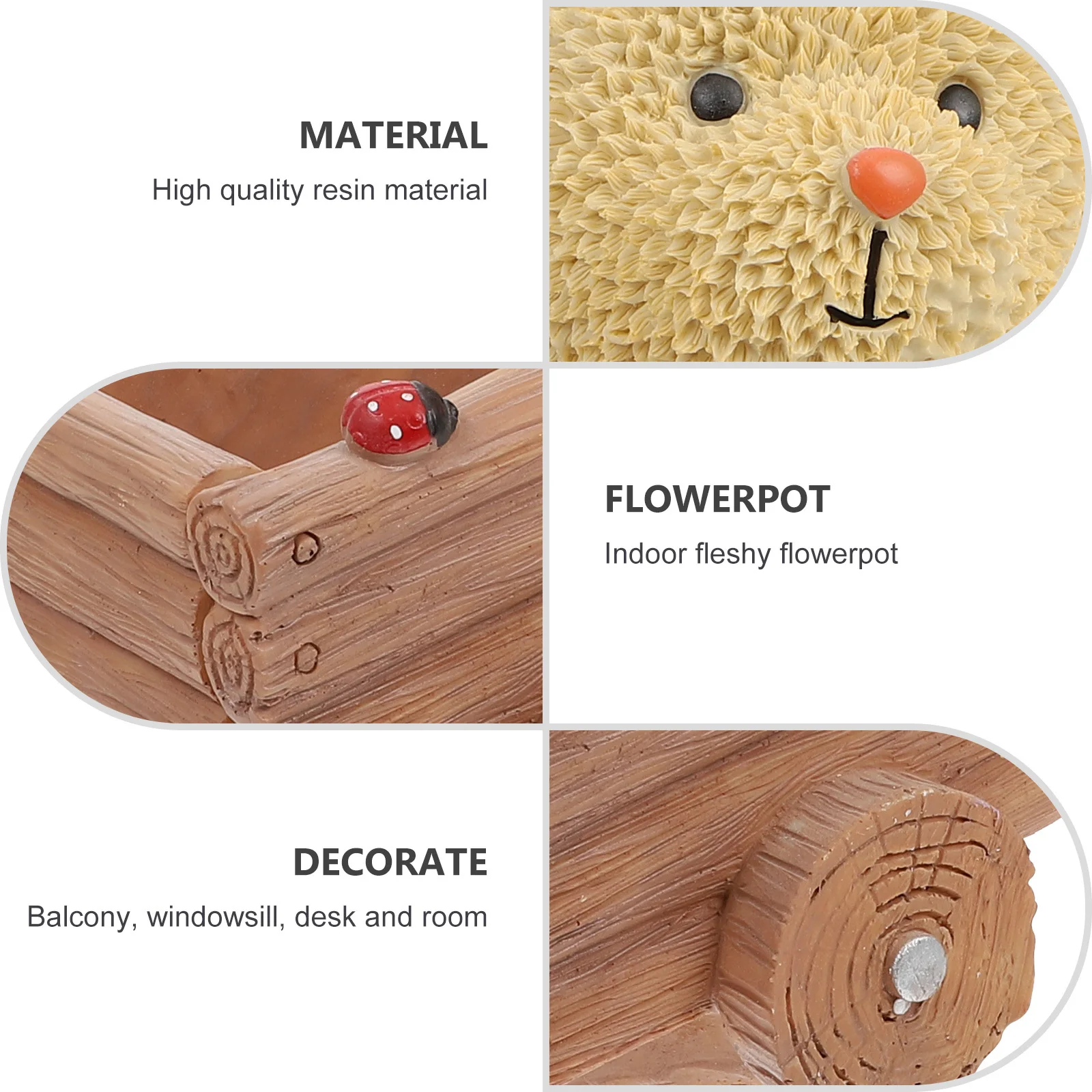 1Pcs Resin Bear Design Flowerpot Cartoon Succulent Planter Desktop Tabletop Decoration Home Office Resin Succulent Planter
1Pcs Resin Bear Design Flowerpot Cartoon Succulent Planter Desktop Tabletop Decoration Home Office Resin Succulent Planter