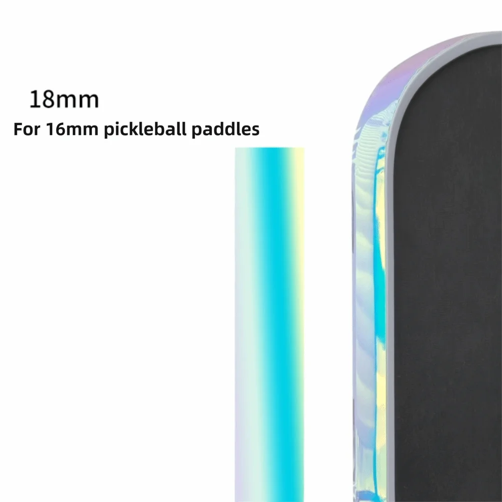 Laser Glittering Pickleball Racket Edge Sticker Luminous Shock Absorption Frame Protective Tape Anti-fall Scratch-proof