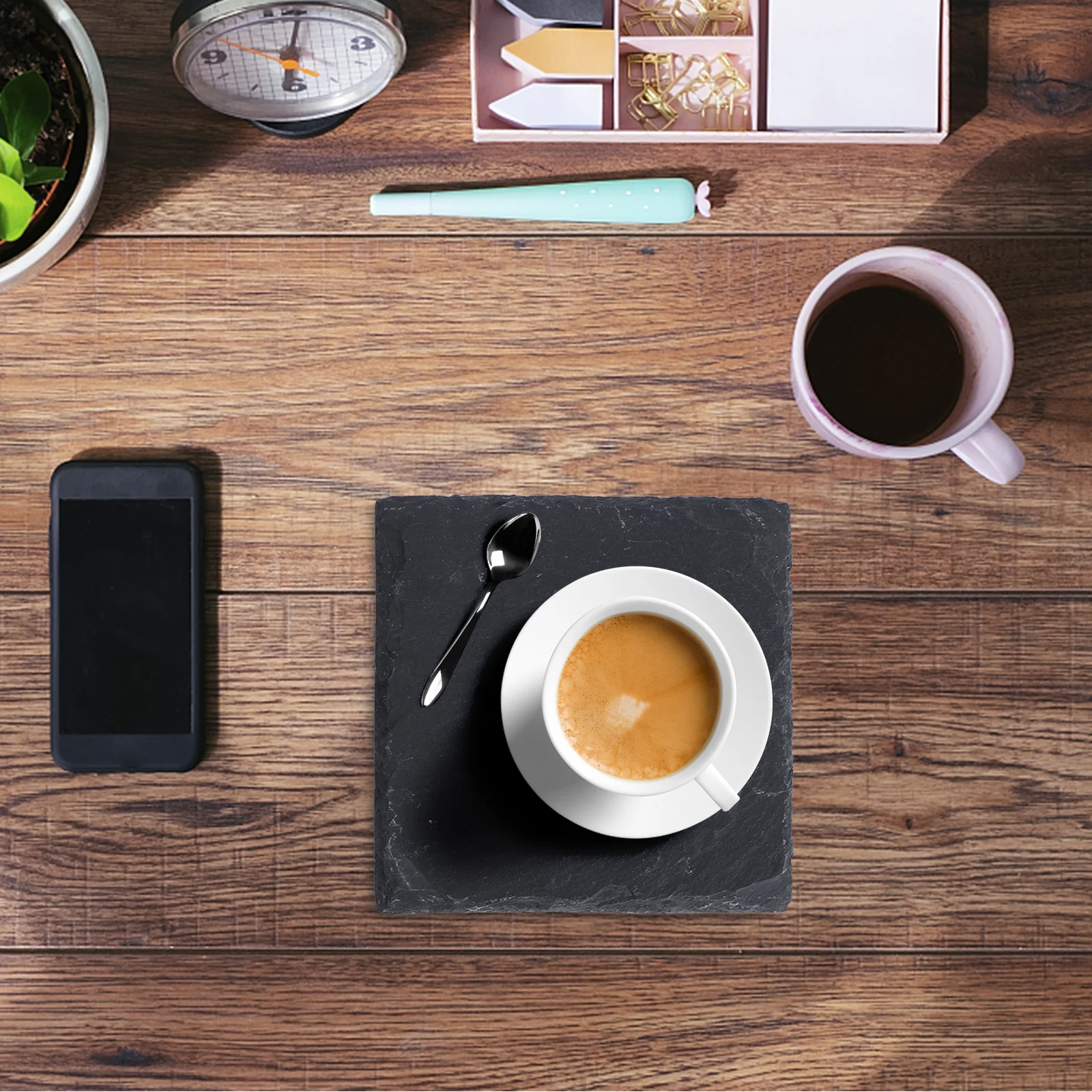 4Pcs Black Drink Coasters Natural 10x10cm Household Hot Pads Heat Protection Table Mats for Restaurant Cafe
4Pcs Black Drink Coasters Natural 10x10cm Household Hot Pads Heat Protection Table Mats for Restaurant Cafe