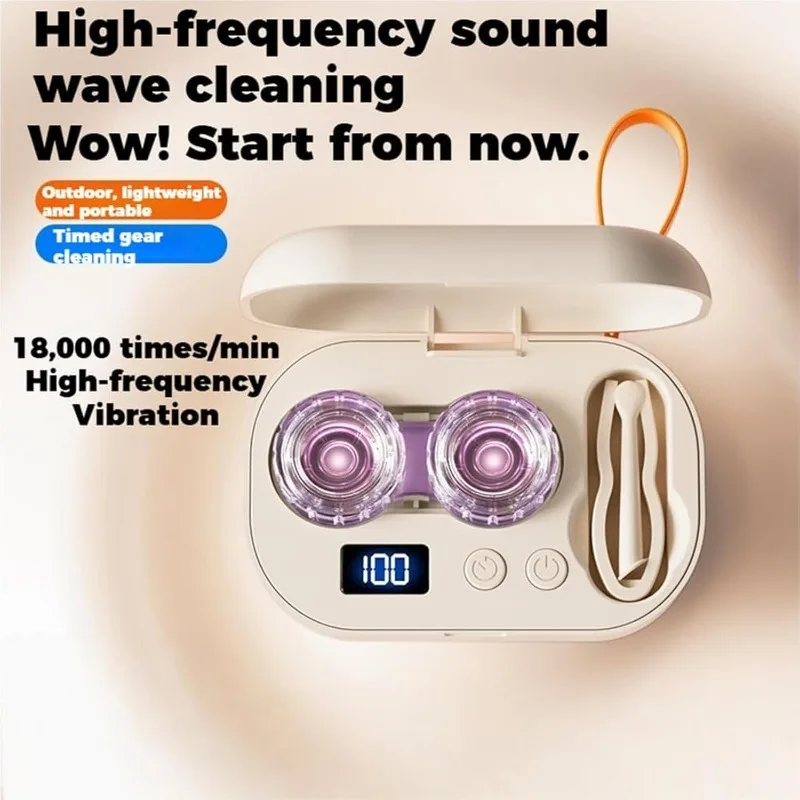 Portable Rechargeable Ultrasonic Contact Lens Cleaner Case Compact Deep Cleaning Device Machine for Travel Office
Portable Rechargeable Ultrasonic Contact Lens Cleaner Case Compact Deep Cleaning Device Machine for Travel Office