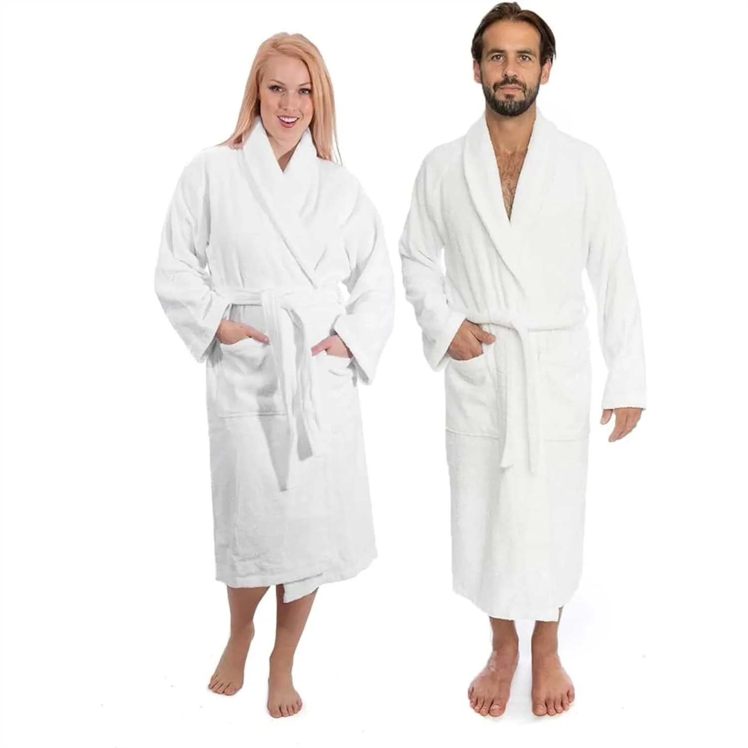 Turkish Cotton Terry Cloth Bath Robe for Women Men, 400 GSM Soft Plush Long Robe with Pockets
Turkish Cotton Terry Cloth Bath Robe for Women Men, 400 GSM Soft Plush Long Robe with Pockets