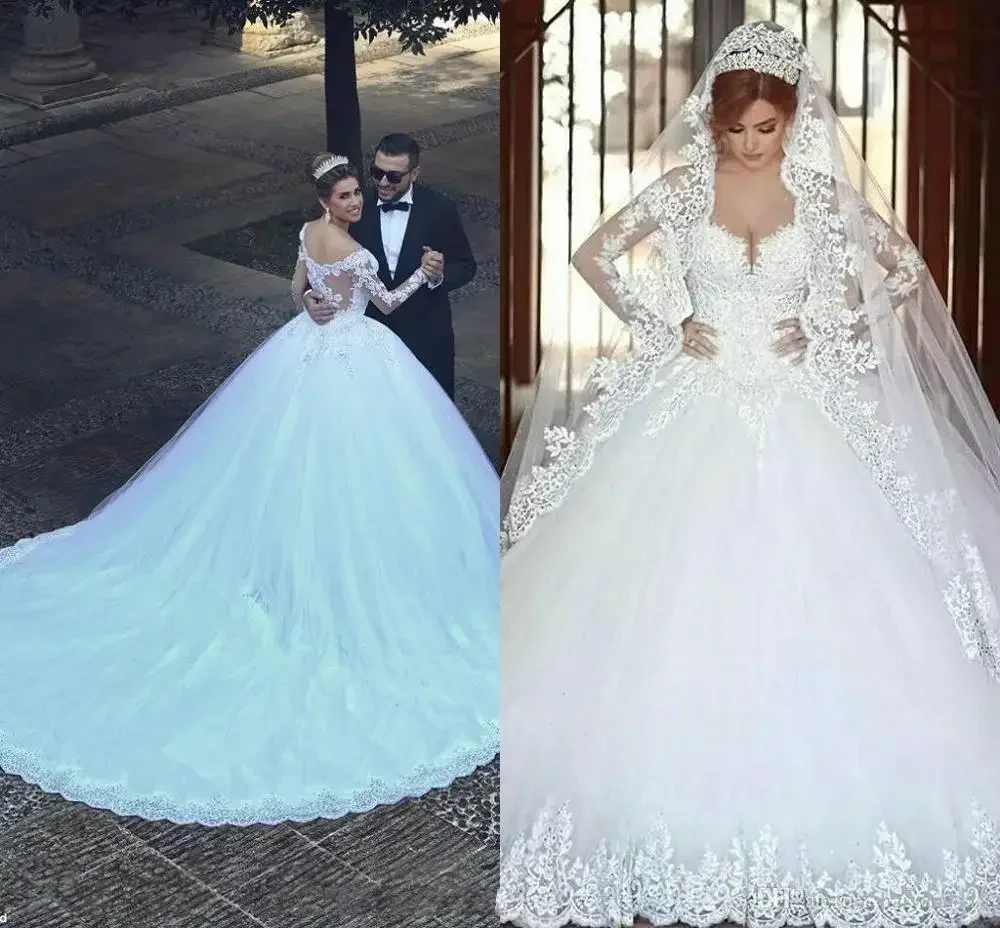 Customized Luxury Vintage Full Sleeves Lace Wedding Dress Ball Gown Princess Bridal Gowns Vestido De Noiva
Customized Luxury Vintage Full Sleeves Lace Wedding Dress Ball Gown Princess Bridal Gowns Vestido De Noiva