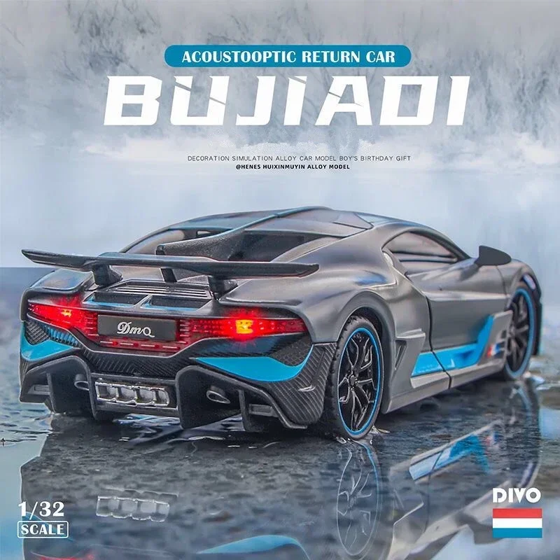 1:32 Bugatti DIVO Alloy Sports Car Model Diecasts Metal Toy Vehicles Car Model Simulation Sound Light Essential Ornaments
1:32 Bugatti DIVO Alloy Sports Car Model Diecasts Metal Toy Vehicles Car Model Simulation Sound Light Essential Ornaments
