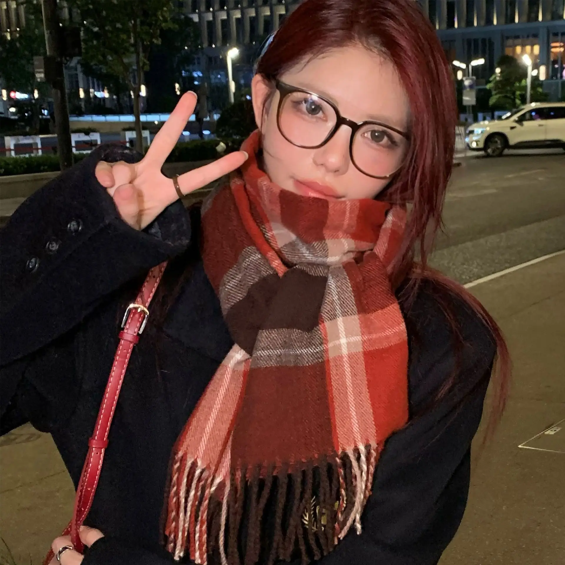 Red Plaid Scarf Autumn Winter Christmas Acrylic-like Shawl Hijab New Year Head Wrap Fashionable Thickened Neck Warmer for Women
Red Plaid Scarf Autumn Winter Christmas Acrylic-like Shawl Hijab New Year Head Wrap Fashionable Thickened Neck Warmer for Women