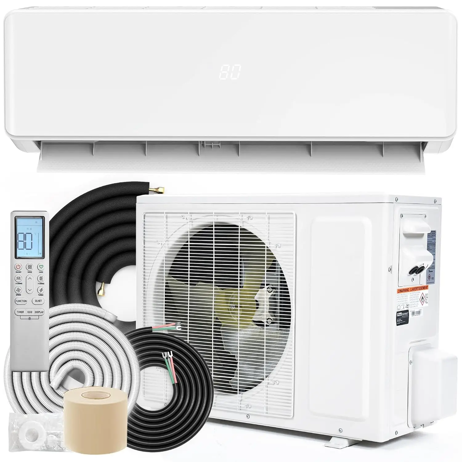 20 SEER2 24000BTU Mini Split AC/Heating System 208-230V, Pre-charged Inverter AC Cool & Heat Up to 1500 Sq. Ft, Pure, Custom
20 SEER2 24000BTU Mini Split AC/Heating System 208-230V, Pre-charged Inverter AC Cool & Heat Up to 1500 Sq. Ft, Pure, Custom