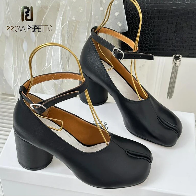 Round High Heel Women Single Pumps Shoes Split Toe Red Black Genuine Leather Ankle Buckle Strap Tabi Sapatos Mujer New Arrival
Round High Heel Women Single Pumps Shoes Split Toe Red Black Genuine Leather Ankle Buckle Strap Tabi Sapatos Mujer New Arrival