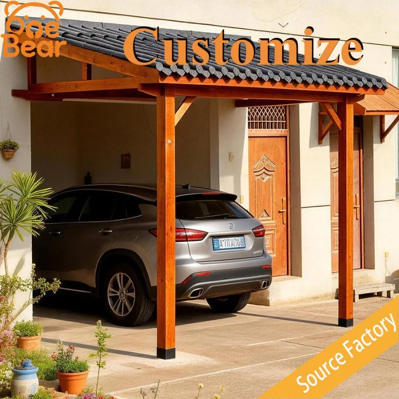 Natural Timber Carport Roof Wind Resistant Solid Wood Parking Canopy Custom Size Villa Backyard Outdoor Car Storage Shed
Natural Timber Carport Roof Wind Resistant Solid Wood Parking Canopy Custom Size Villa Backyard Outdoor Car Storage Shed
