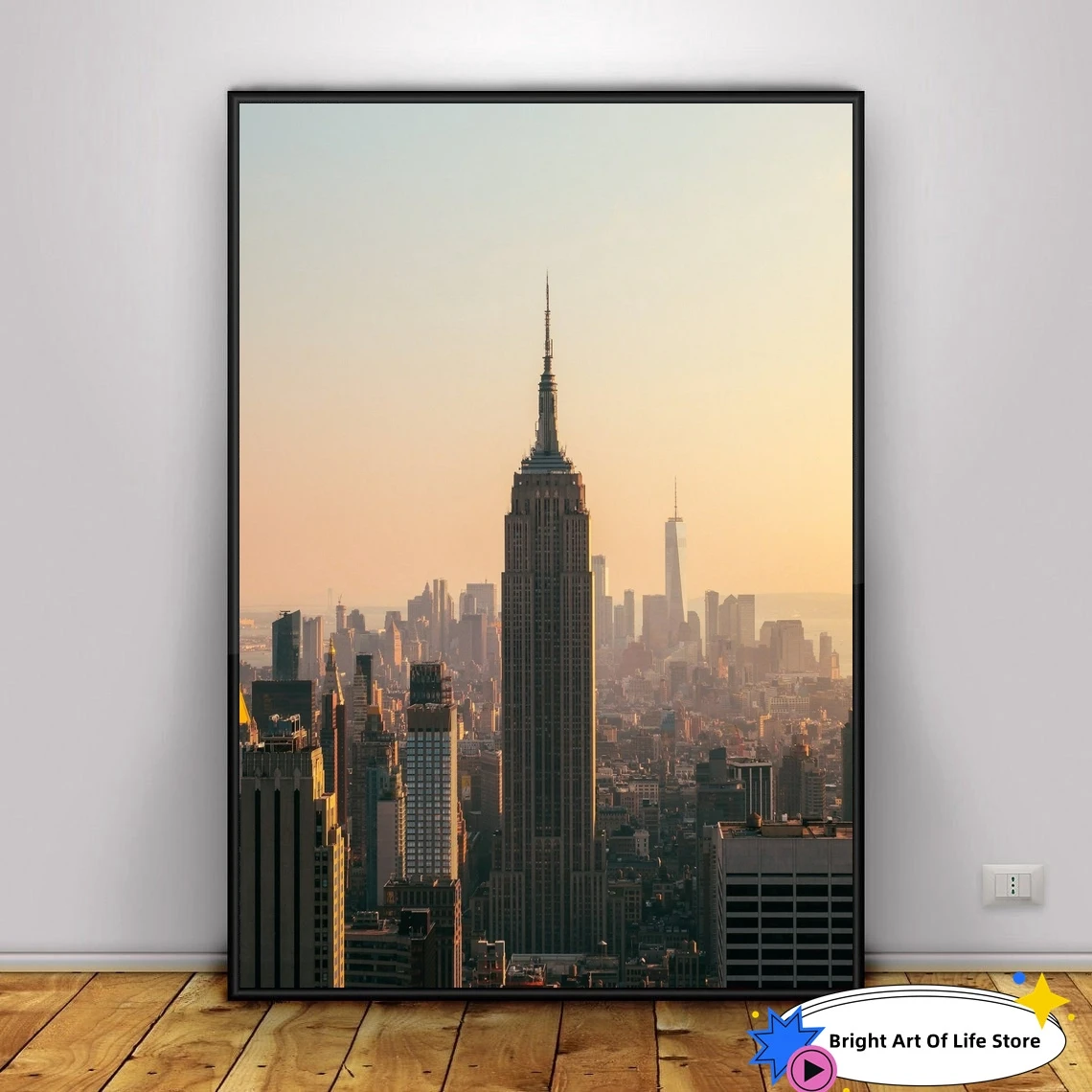 Empire State Building Poster, New York Wall Art Print, Sunset over Manhattan print
Empire State Building Poster, New York Wall Art Print, Sunset over Manhattan print