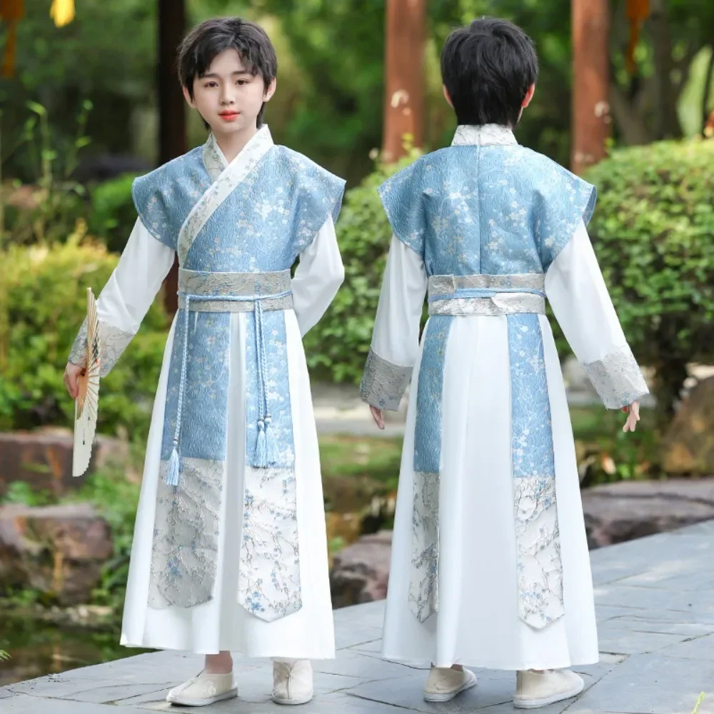 Китайские вечерние винтажные детские комплекты Hanfu, сценические костюмы для косплея в этническом стиле, детская одежда для кунг-фу, детская одежда для мальчиков
Китайские вечерние винтажные детские комплекты Hanfu, сценические костюмы для косплея в этническом стиле, детская одежда для кунг-фу, детская одежда для мальчиков