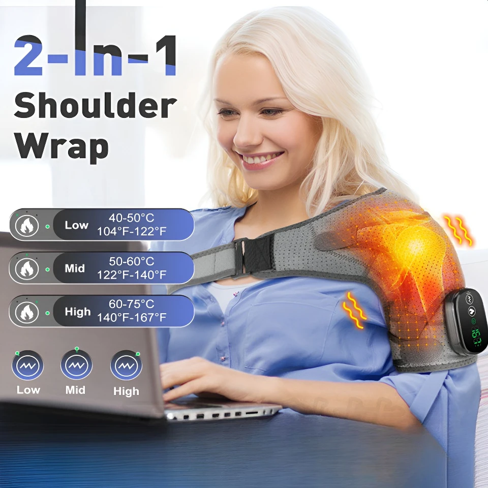 Electric Shoulder Heating Pad 3-speed Vibration Muscle Relax Belt Thermal Massager Shoulder Neck Health Care Support Brace
Electric Shoulder Heating Pad 3-speed Vibration Muscle Relax Belt Thermal Massager Shoulder Neck Health Care Support Brace