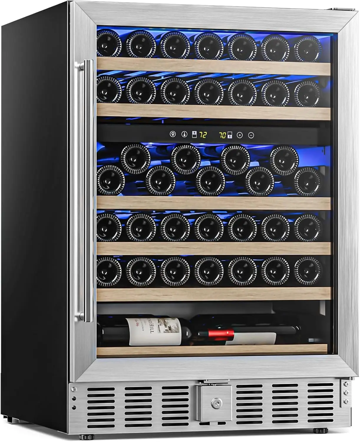 24 Inch Wine Fridge, 52 Bottle Wine Cooler Refrigerator. 39-64°F Dual Zone Wine Refrigerator Glass Door, Built in
24 Inch Wine Fridge, 52 Bottle Wine Cooler Refrigerator. 39-64°F Dual Zone Wine Refrigerator Glass Door, Built in