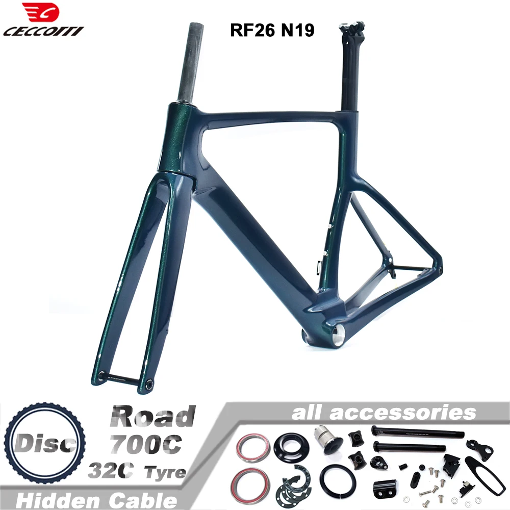 CECCOTTI RF26 Model 700C Carbon Road Bike Frame with Disc Brake And Full Inner Cable design Coustomized Color Bicycle Frameset
CECCOTTI RF26 Model 700C Carbon Road Bike Frame with Disc Brake And Full Inner Cable design Coustomized Color Bicycle Frameset
