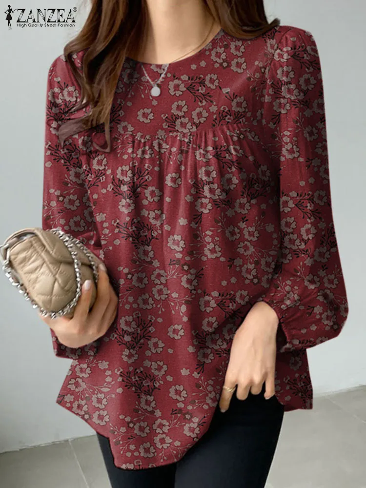 ZANZEA Women Bohemain Long Sleeve Tops Retro Floral Printed Blouse Casual Shirt Female Chemise Elegant Work Tops Overszie Mujer
ZANZEA Women Bohemain Long Sleeve Tops Retro Floral Printed Blouse Casual Shirt Female Chemise Elegant Work Tops Overszie Mujer