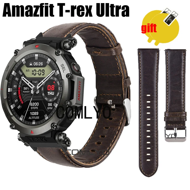 Ремешок кожаный для смарт-часов Amazfit T-rex Ultra, спортивный Браслет Для Xiaomi Amazfit T Rex 2, Защитная пленка для экрана
Ремешок кожаный для смарт-часов Amazfit T-rex Ultra, спортивный Браслет Для Xiaomi Amazfit T Rex 2, Защитная пленка для экрана