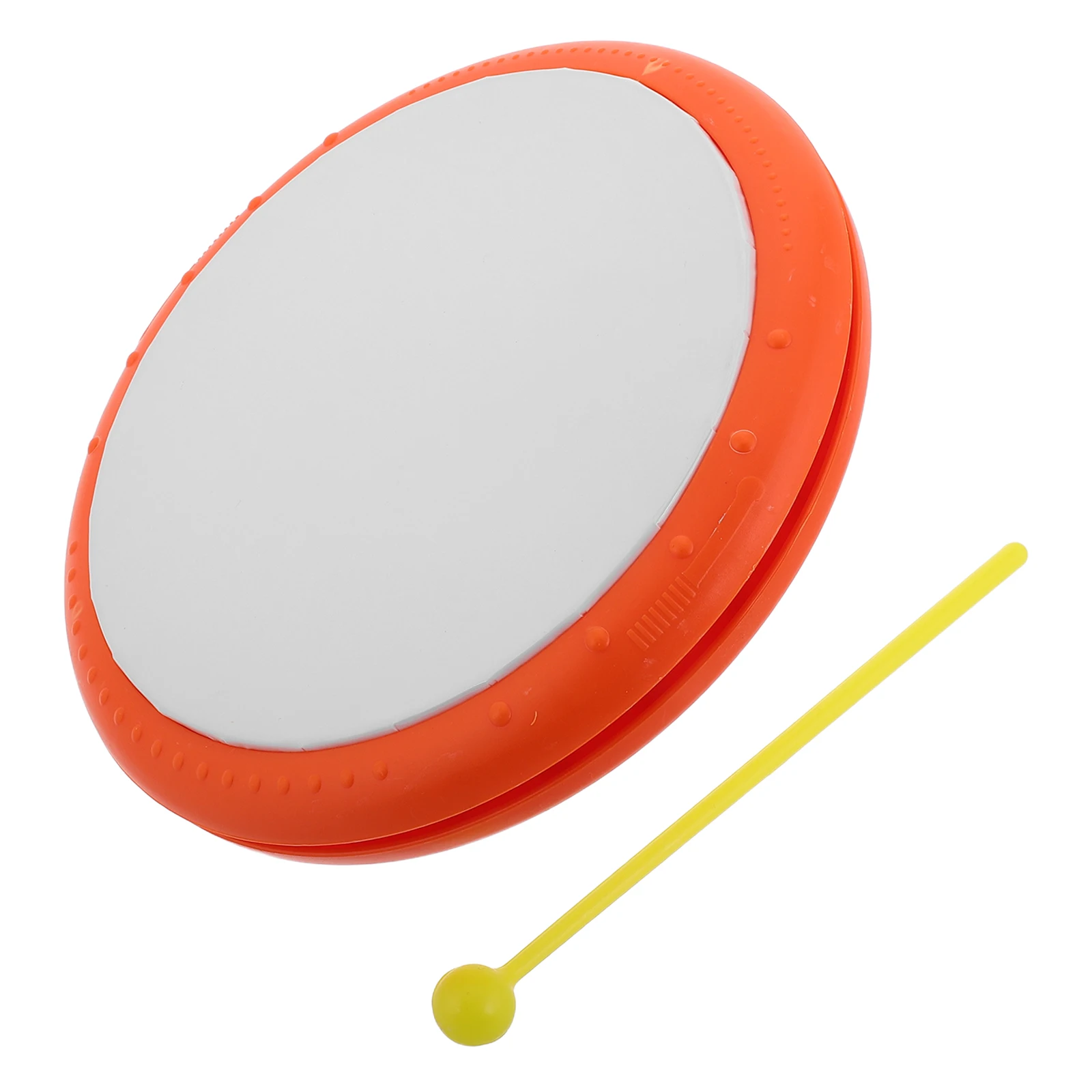 6-Inch Orange Plastic Hand Drum Childfriendly Preschool Musical Instrument Early Education Handeye Coordination 
6-Inch Orange Plastic Hand Drum Childfriendly Preschool Musical Instrument Early Education Handeye Coordination