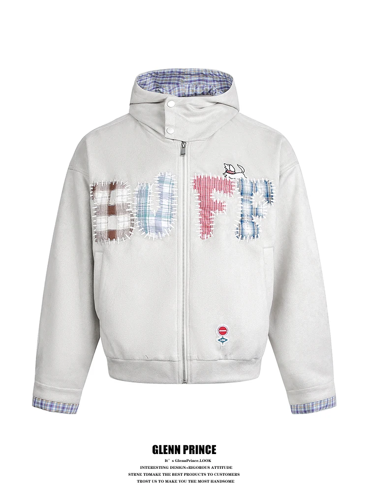 Мужская куртка GPstudio с капюшоном, вышивкой и нашивками в американском стиле, замшевая, повседневная, весенняя верхняя одежда
Мужская куртка GPstudio с капюшоном, вышивкой и нашивками в американском стиле, замшевая, повседневная, весенняя верхняя одежда