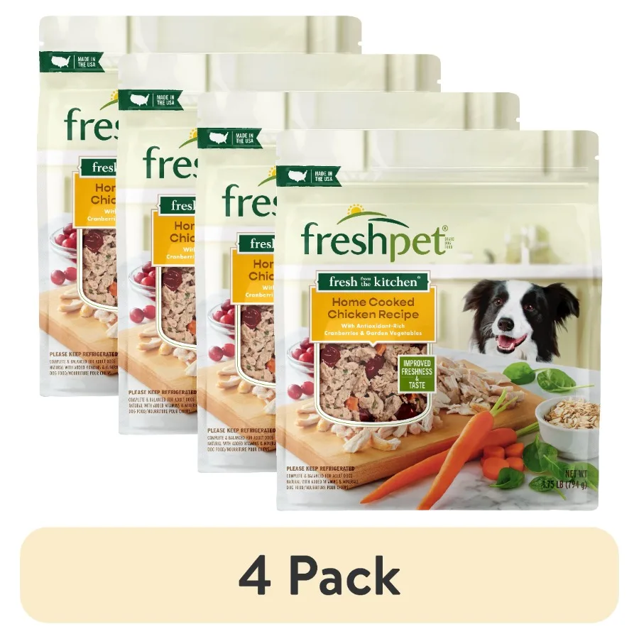 4 pack Fresh Dog Food, Fresh From The Kitchen, Home Cooked Chicken Recipe, 1.75 lb.
4 pack Fresh Dog Food, Fresh From The Kitchen, Home Cooked Chicken Recipe, 1.75 lb.