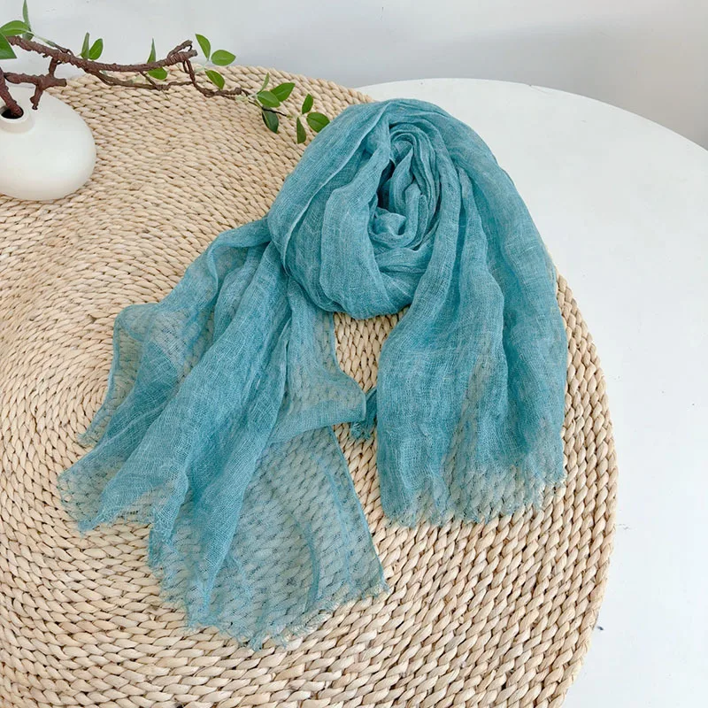 100% linen neck scarves for women hijab summer accessory Japanese fashion gray pink blue solid linen headscarf with tassels
100% linen neck scarves for women hijab summer accessory Japanese fashion gray pink blue solid linen headscarf with tassels