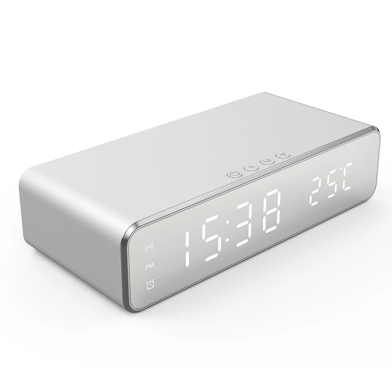 Wireless Charger Time Alarm Clock LED Digital Thermometer Earphone Phone Chargers Fast Charging Dock Station
Wireless Charger Time Alarm Clock LED Digital Thermometer Earphone Phone Chargers Fast Charging Dock Station