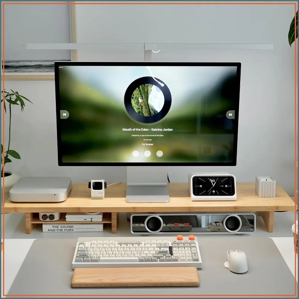 Bamboo Dual Monitor Stand Riser Natural, 2-Tier Desk Riser for 2 Monitors, Supports PC, Printer, TV up to 300 lbs
Bamboo Dual Monitor Stand Riser Natural, 2-Tier Desk Riser for 2 Monitors, Supports PC, Printer, TV up to 300 lbs