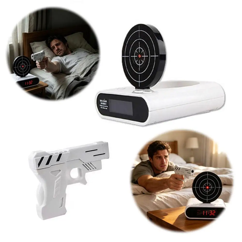 Electronics Desk Clock Digital Gun Alarm Clock Gadget Target Laser Shoot For News 2022 Children's Alarm Clock Table Awakening
Electronics Desk Clock Digital Gun Alarm Clock Gadget Target Laser Shoot For News 2022 Children's Alarm Clock Table Awakening