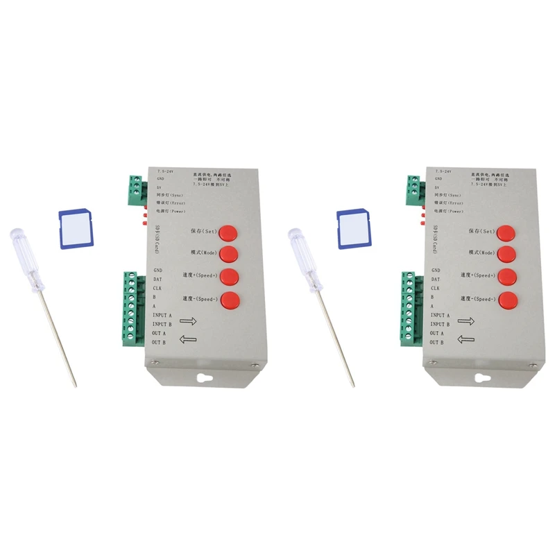 B04B-2X RGB LED Controller T1000S SD Card 2048Pixels Controller For WS2801 WS2811 WS2812B SK6812 LPD6803 LED Strip Light
B04B-2X RGB LED Controller T1000S SD Card 2048Pixels Controller For WS2801 WS2811 WS2812B SK6812 LPD6803 LED Strip Light