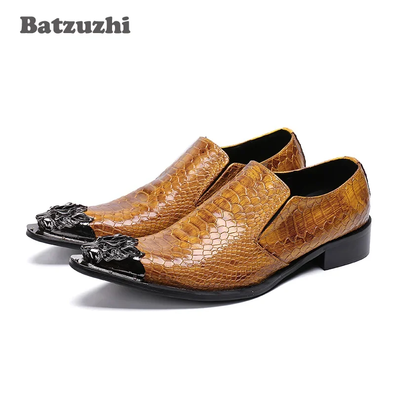 Batzuzhi Rock Men Shoes Cool Metal Tip Toe Fashion Leather Shoes Men Formal Party and Wedding Mens Shoes zapatos de hombre
Batzuzhi Rock Men Shoes Cool Metal Tip Toe Fashion Leather Shoes Men Formal Party and Wedding Mens Shoes zapatos de hombre
