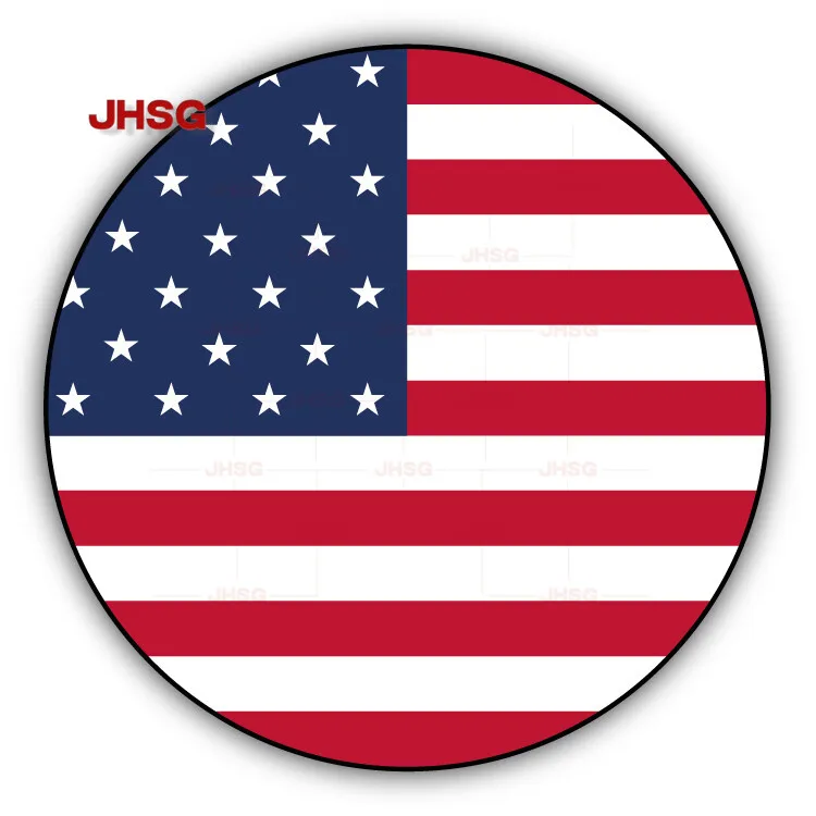 American Circular Flag Car Bumper Sticker Decal-
American Circular Flag Car Bumper Sticker Decal-
