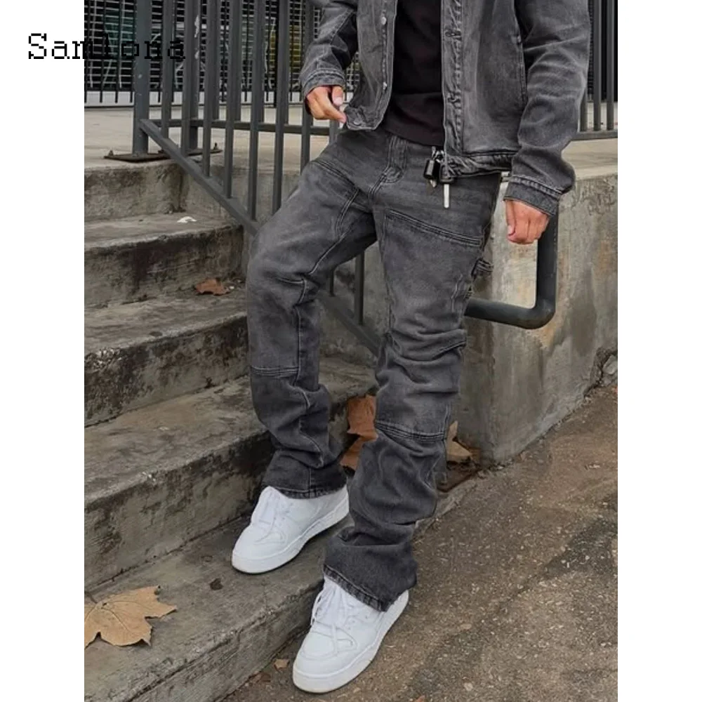 Samlona 2026 Men's Zipper Pocket Sexy Denim Jeans Casual Straight Cargo Pants New Summer Autumn Fashionable Men's Demin Clothing
Samlona 2026 Men's Zipper Pocket Sexy Denim Jeans Casual Straight Cargo Pants New Summer Autumn Fashionable Men's Demin Clothing