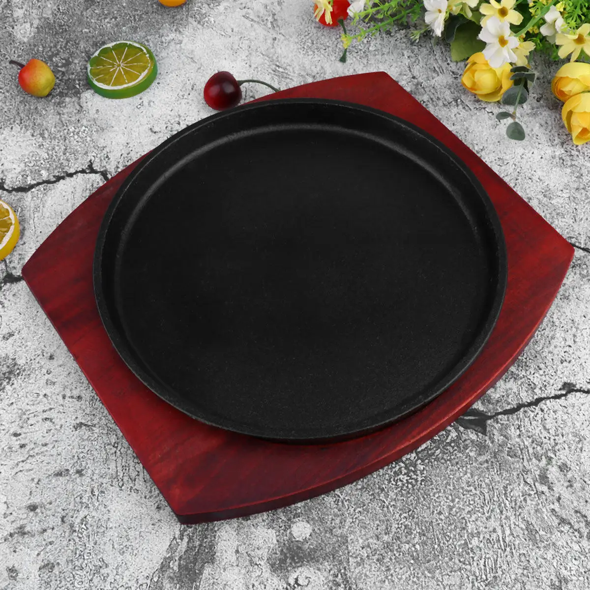 1Pcs Cast Iron Roasting Tray 24cm Non Stick Bbq Steak Grill Pan Metal Baking Dish Teppanyaki Plate for Frying Roasting
1Pcs Cast Iron Roasting Tray 24cm Non Stick Bbq Steak Grill Pan Metal Baking Dish Teppanyaki Plate for Frying Roasting